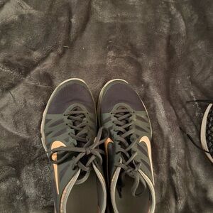 Nike Olive and Peach Athletic Shoes